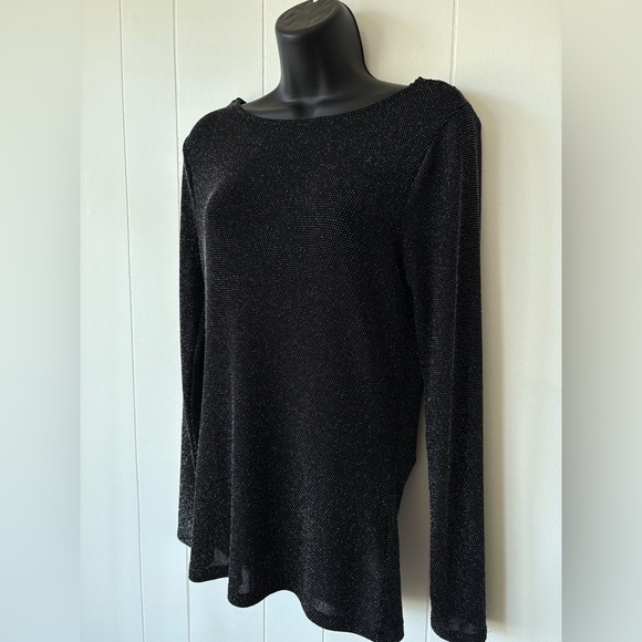 MICHAEL KORS Metallic Cowl-Back Top | Size Medium - Picture 5 of 9